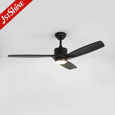 Bedroom 6 Speed Remote Control Wooden Decorative Ceiling Fan With Led Light