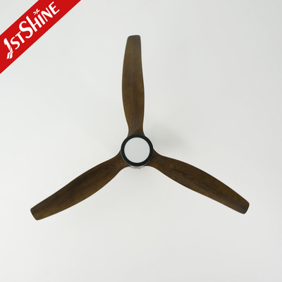 3 Wood Blades Ceiling Fan Low Profile Quiet Energy Saving Dc Motor Flush Mount 52 Inches