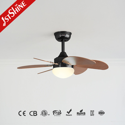 30" Mini Ceiling Fan With Light Wood Blade 6 Speed Choice Hi Speed