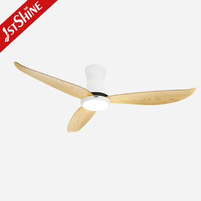 52 Inch Low Profile Ceiling Fan With Light Plastic Blade DC Motor Low Noise