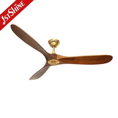 3 Wooden Blades Decorative 60 Inch Ceiling Fan 220V With Remote Control