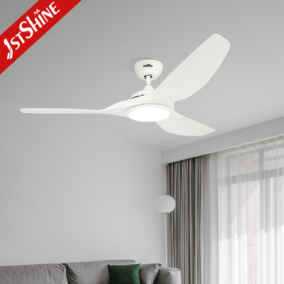 ROHS 52 Inch White Low Noise Large Airflow Ceiling Fan Led Five Speeds Remote Control