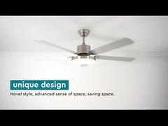 58 Inch Bedroom Decorative Ceiling Fans With Lights Reversible Silent DC Motor