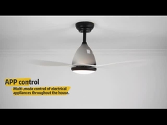 Kipas Langit-Langit LED Dimmable 110V 240V Bersuara Dengan 3 Warna Perubahan Cahaya