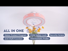 Flush Mount LED Ceiling Fan Pink Ceiling Fan Dengan Tema Anak, Motor DC