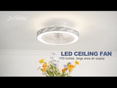 Modern Dimmable Led Ceiling Fan hemat energi motor dc flush mount kipas angin plafon
