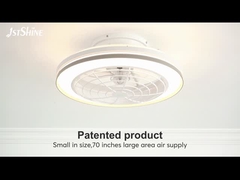 Kipas Langit-Langit Led Dimmable Dengan Kamar Tidur Profil Rendah Pilihan Jarak Jauh 6-Kecepatan