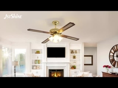 Tradisional 35W Dekoratif Fan Langit-langit Tarik Rantai 4 MDF Blades Untuk Kamar Tidur