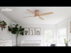 Kipas langit-langit jarak jauh dengan Led Low Profile Kamar tidur Mdf Blade Quiet Dc Motor