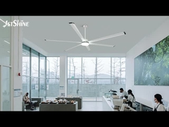 100' Industrial Ceiling Fan Dengan Cahaya Ukuran Besar Volume Udara Tinggi Fener Motor DC Indoor Komersial