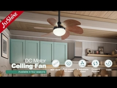 30 Inch Tradisional Indoor LED Ceiling Fan Remote Control 6 Speed DC Motor