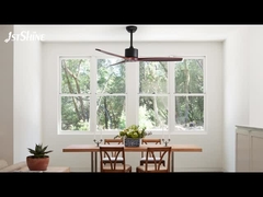 3 Blades Kayu Solid Dc Motor Lampu Pendinginan Dengan Remote Control