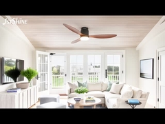 52 Inch Flush dipasang kipas langit-langit lampu dekoratif Plastik DC Motor