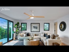 3 bilah kayu kipas langit-langit dengan lampu interior dekoratif Noise rendah