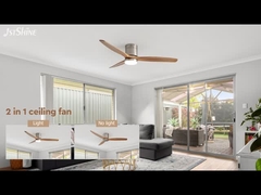 2 IN 1 Pemanas Langit-langit Dengan Remote Low Ceiling Solid Wood Blades With LED Light