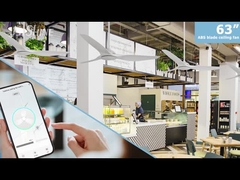 Kipas langit-langit putih dengan remote control motor DC 3 pisau plastik