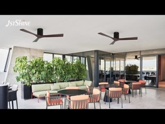 Kipas Langit-langit Kayu Walnut Dengan Kontrol Jauh Menghemat Energi Kecepatan Tinggi