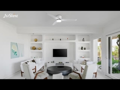 Kipas langit-langit modern 2 dalam 1 dengan lampu LED opsional DC Motor ABS