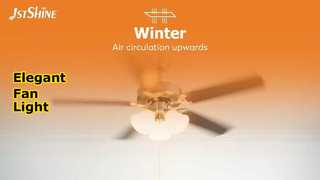 Kipas Langit-langit Gaya Eropa 52 Inci dengan Lampu