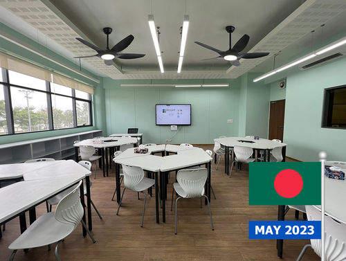 Solusi perusahaan terbaru tentang Proyek kipas langit-langit Sekolah Internasional