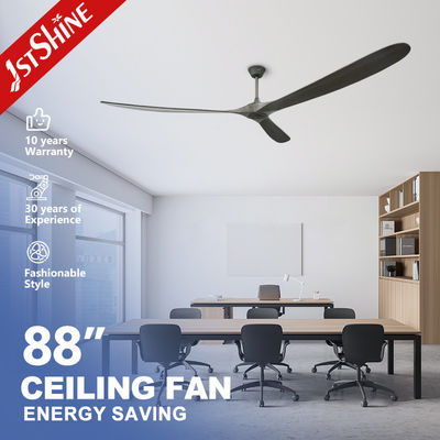 Harga yang bagus Kipas Langit-langit Kayu Solid 88 Inch 35w Dalam Ruangan Dengan Motor DC Listrik on line