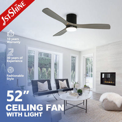 Harga yang bagus Low Noise 35W Dekoratif Hemat Ruang Flush Mount Ceiling Fan Dengan Lampu LED on line