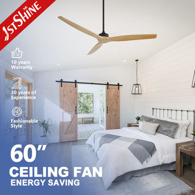 Harga yang bagus 60 Inch LED Ceiling Fan Solid Wood Blade Dimmable LED Light Quiet DC Motor on line