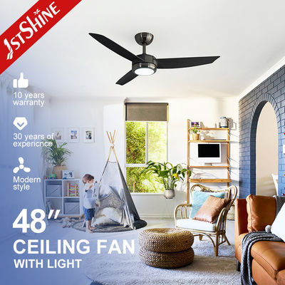 Harga yang bagus Fan Langit-langit Led Hitam Dimmable Untuk Rumah 48 