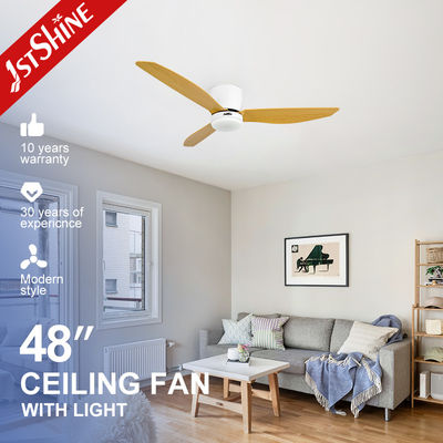 Harga yang bagus Motor DC yang Tenang Flush Mount Ceiling Fan Dengan Lampu Led Dekoratif on line