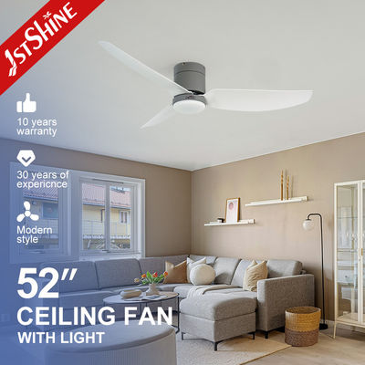 Harga yang bagus Low Profile Flush Mount Ceiling Fan Dekoratif Dengan Lampu LED Dan Remote Control on line
