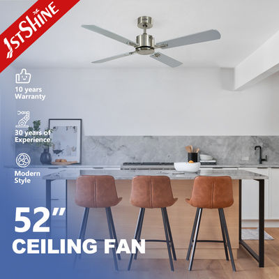 Harga yang bagus Tembaga Motor 4 MDF Sliver Blades Modern Ceiling Fan Dengan 6 Kecepatan Remote Control on line