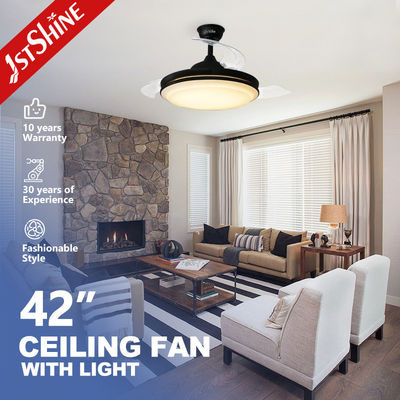 Harga yang bagus DC Silent Motor LED Retractable Ceiling Fan Light 6 Kecepatan Remote Control on line
