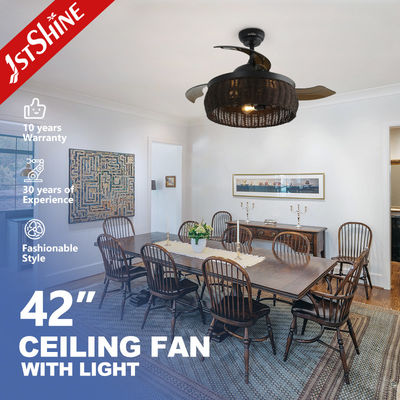 Harga yang bagus Remote Control Kipas Langit-Langit Cahaya Dikurung, Kipas Langit-Langit LED Hias on line