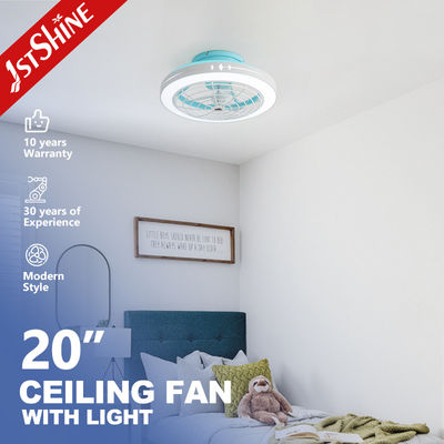 Harga yang bagus Flush Mount Modern Bladeless Ceiling Fan 3 Color Led Light Quiet Dc Motor on line