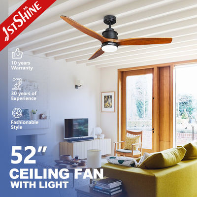 Harga yang bagus 220V Penghematan Daya Remote LED Ceiling Fan 52 Inch 5 Pilihan Kecepatan on line
