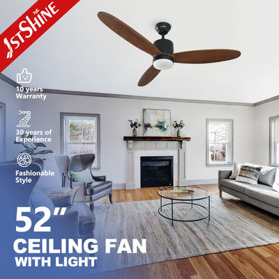 Harga yang bagus Dimmable LED 52 Inch Solid Wood Ceiling Fan Light Dengan Smart App Control on line