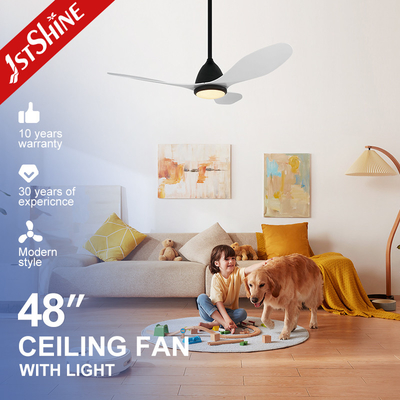 Kualitas  Noiseless 110V 240V Dimmable LED Ceiling Fan With 3 Colors Change Light pabrik
