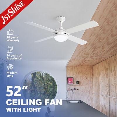 Harga yang bagus Simple White Ceiling Fan With Lamp Light 3-Speed AC Motor on line