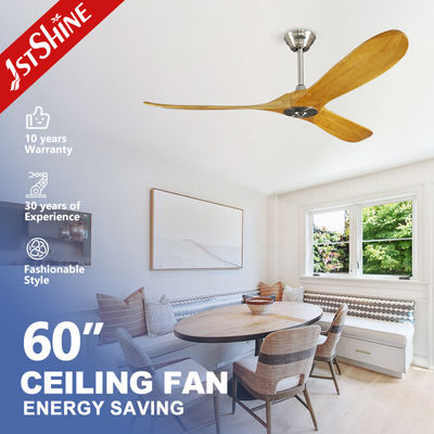 Harga yang bagus Remote Control Dekoratif 60 Inch Ceiling Fan Kayu Desain Untuk Kamar Tidur on line