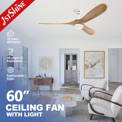 Harga yang bagus 60 Inch Fan Langit-langit Dengan Pisau Kayu Dan Cahaya Dimmable Bldc Motor Energy Saving on line