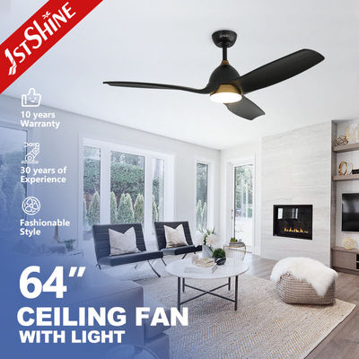 Harga yang bagus 62 Inch Solid Wood Ceiling Fan Dengan Dimmable Led Light Hitam Modern Dc Motor on line