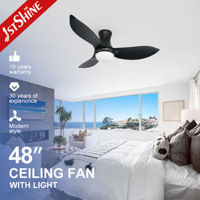 Harga yang bagus Black Led 3 ABS Blades Ceiling Fan Motor Dc Modern Silent Flush Mounted on line