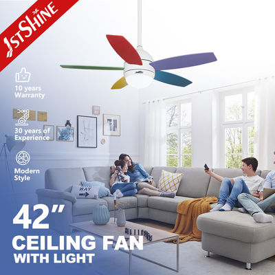Harga yang bagus OEM 5 Colorful MDF Blades Modern Ceiling Fan Dengan Motor AC Ringan on line