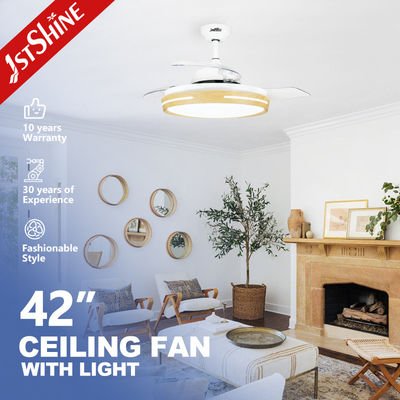 Harga yang bagus Smart 42 Inch LED Invisible Ceiling Fan Untuk Kamar Tidur Dan Ruang Tamu on line