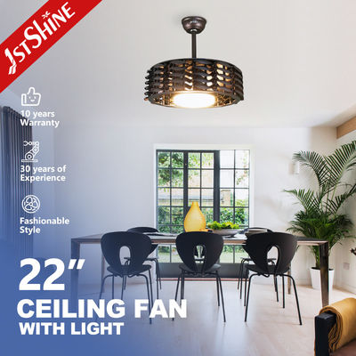 Harga yang bagus 22 Inch Bladeless LED Ceiling Fan Chandelier 110V Tiga Warna on line