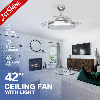Harga yang bagus LED Retractable Ceiling Fan Light 3 Kecepatan Remote Control Modern on line