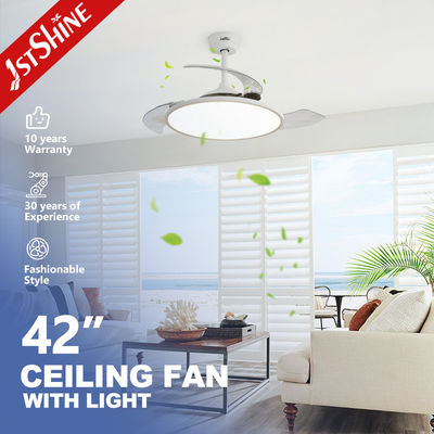 Harga yang bagus 42 Inch 6 Speed Dimmable Led Invisible Ceiling Fan Dengan Lampu 3 Pc Blades on line