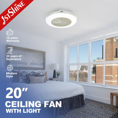 Harga yang bagus Kontrol Aplikasi Cerdas 20 Inch Flush Mount LED Ceiling Fan Untuk Kamar Tidur on line