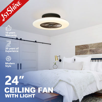 Harga yang bagus Low Profile 24 Inch Bladeless LED Ceiling Fan Untuk Kamar Tidur Anak on line