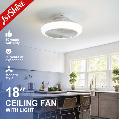 Harga yang bagus Mini Kamar Tidur 18 Inci Bladeless Led Ceiling Fan Dc Motor 6 Kecepatan Remote on line